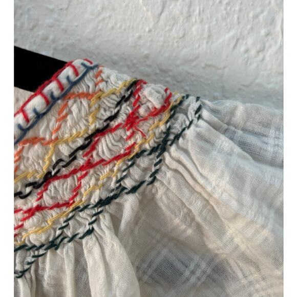 The Great White Embroidered Shirt The Windswept Top 0 Cream Cotton $225 - Picture 13 of 14